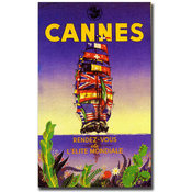 Cannes by M. Pecnard-Gallery Wrapped 24x32 Canvas