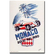 Monaco 1950 by George Ham-Gallery Wrapped 18x24 Ca
