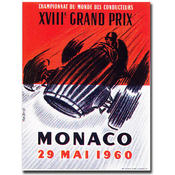 Monaco 1960 by George Ham-Gallery Wrapped 18x24 Ca