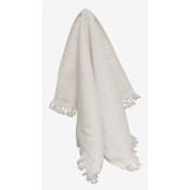 11x18 100% Cotton Velour Fringed Solid White Rally Towel