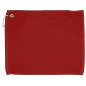 15x18 100% Cotton Velour RedHand Towel with Corner Grommet and Hook