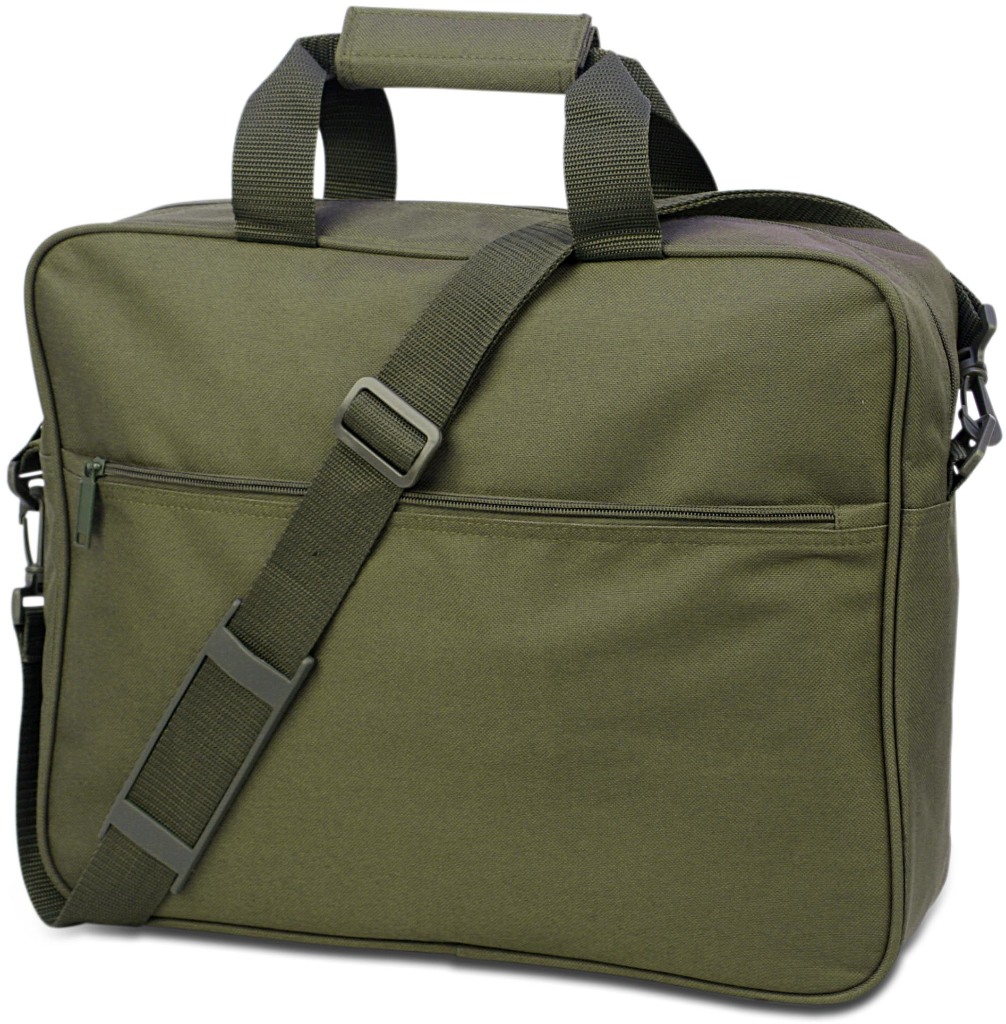 Wholesale Convention Briefcases Olive, 15.5" DollarDays