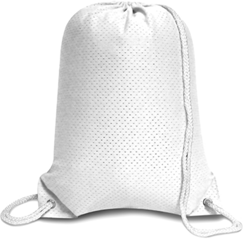 Wholesale Jersey Mesh Drawstring Backpack - White(60x.12)