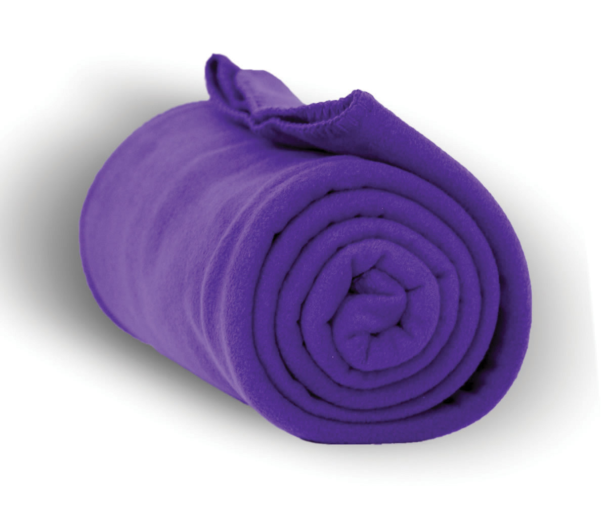 Wholesale Heavy Weight Fleece Blanket Throw - 50" x 60"-Purple
