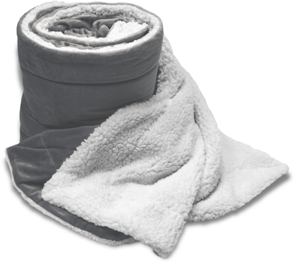 Wholesale 60X72 Oversized Micro Mink Sherpa Blanket- Gray(8x.21)