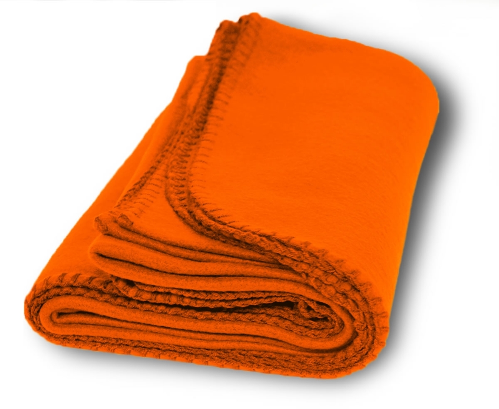 Wholesale Promo Fleece Blanket Orange (SKU 1834218) DollarDays