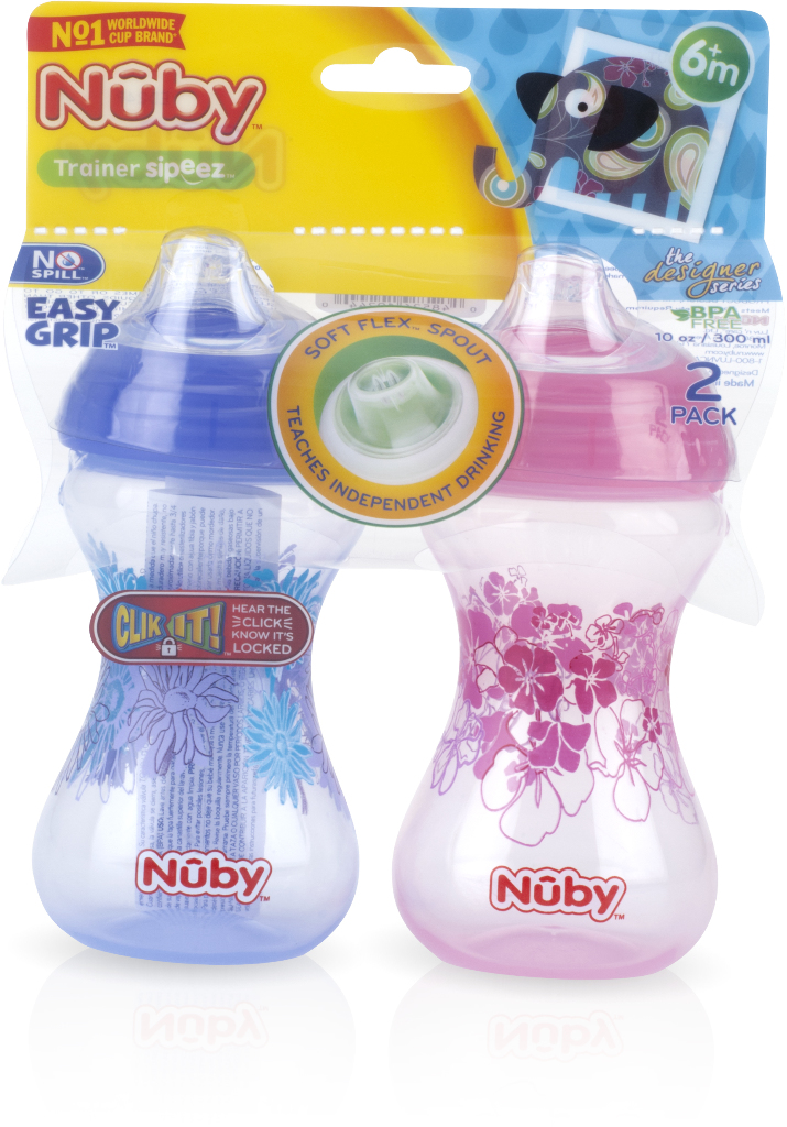 Nuby(TM) No-Spill Clik-It Soft Spout Cup 10 Oz 2-Pack(24x$7.06)