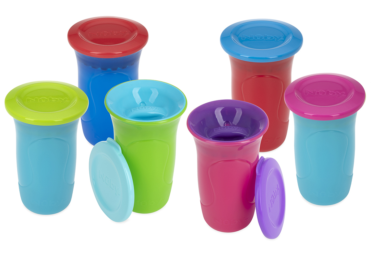 Wholesale Nuby No Spill Smart Cups Assorted Colors, 10 oz (SKU