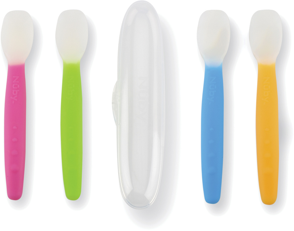 Wholesale Nuby 100% Silicone Spoons 2-Pack(16x$4.32)