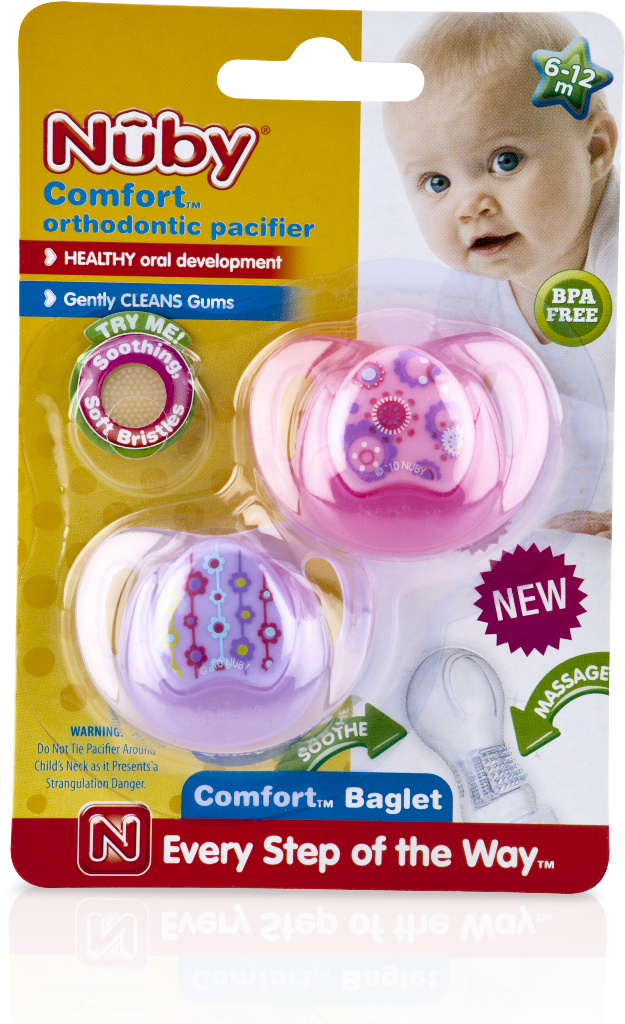 Wholesale Nuby Pacifiers with Massaging Bristles 2Pack DollarDays