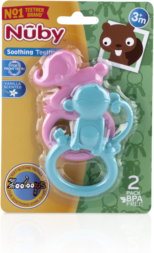 Wholesale Nuby(TM) ZooLoops Teether Rings 2-Pack(144x$2.94)