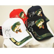 Adjustable Baseball Hats Caps "Kiss My Bass"