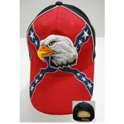 Rebel Flag w/ Eagle Baseball Hats