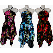 Womens Floral Print Sun Dresses