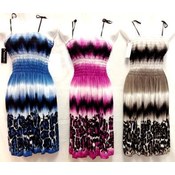 Wholesale Short Dress with Strapes Leopard Print Style 003 Ast