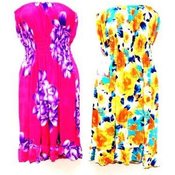 Tube Style Floral Dresses Summer Dresses