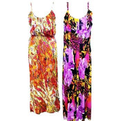 Womens Ruffle Front Long Length Dresses