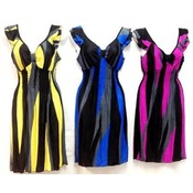 Wholesale Short Stripped Dresses Assorted