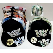 New York Plaid Fitted Baseball Hats