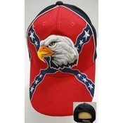 Wholesale Baseball Hats Rebel Flag with Eagle Head