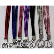 Rhinestone Lanyard With Key and Cell Phone Hooks
