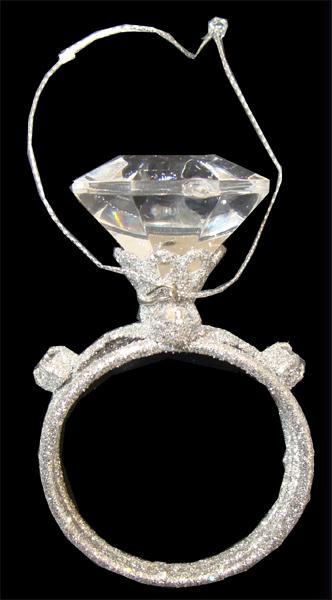 Wholesale 3 Diva Glitter Silver FauxDiamond ThreeBand Wedding Ring 
