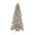 7.5' Pre-Lit Silver Tinsel Noble Pine Artificial Christmas Tree - Clear Lights
