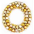 24" Shades of Gold Goddess Shatterproof Christmas Ball Ornament Wreath