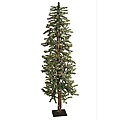 5' Pre-Lit Snowy Flocked Alpine Artificial Christmas Tree - Multi Lights