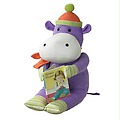 33" "Henry" Purple Hippo with Nursery Rhymes, Hat and Scarf Yarn Figure