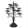 20" Elegant Flower Gem Twelve Arm Black Cupcake Holder Tower