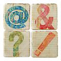 Club Pack of 24 Colorful Computer Keyboard Icon Drink Coasters 4"