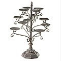 20" Antique Style Jewel Accented Gray Cupcake Tower