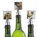 Pack of 6 Elegant Owl Wine Bottle Stoppers by Julie Ueland