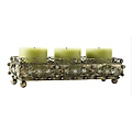 Pack of 2 Distressed Rectangular Pillar Candle Holders