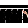 50ct Warm White Twinkling LED Wide Angle Christmas Light Set 4 Light Curtain