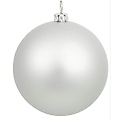 Matte Light Silver Commercial Shatterproof Christmas Ball Ornament 4" (100mm)