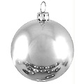 Shiny Light Silver Commercial Shatterproof Christmas Ball Ornament 4" (100mm)