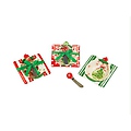 Pack of 6 Candy Crush Ornament Plate and Knife Christmas Decor 5"