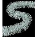 12' Soft &amp; Silky Silver With Iridescent Spiral Christmas Tinsel Garland - Unlit
