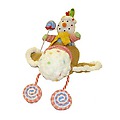 11" Glittery Pastel Plush Candy Christmas Snowman On Airplane