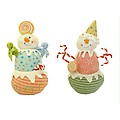 Set of 2 Glittery Pastel Plush Candy Christmas Snowmen 10"