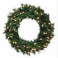 24" Pre-Lit Appalachian Pine Artificial Christmas Wreath - Clear Lights