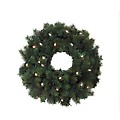 24" Pre-Lit Full Angel Pine Christmas Wreath With Clear Lights #H80675