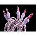 100 Pinkish Purple Everglow Designer Mini Christmas Lights - Glitter Purple Wire