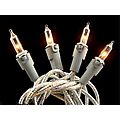 Set of 100 Clear Everglow Designer Mini Christmas Lights - Glitter Silver Wire