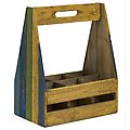 12" Country Rustic Wooden Six-Bottle Holder