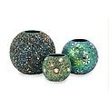 Set of 3 Multicolor Exotic Handcrafted Beaded Votive Candle Holders