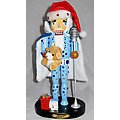 11.5" Elvis Presley in Santa Hat with Presents Wooden Christmas Nutcracker