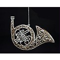Seasons of Elegance Musical Instrument Ornate French Horn Christmas Ornament